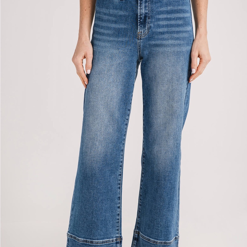 Risen Waverly Wide Hem Ankle Jeans